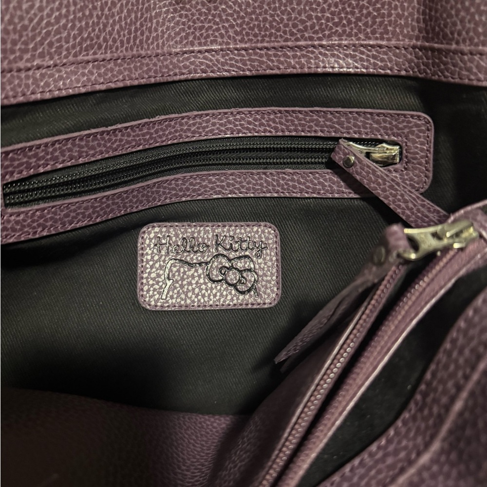 💜 Hello Kitty x Loungefly Embossed Purple Leather Tote Bag - Picture 13 of 16